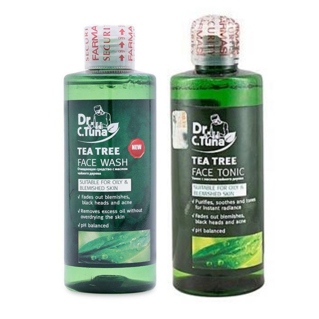 Sữa Rửa Mặt- Nước Hoa Hồng Chiết Xuất Tràm Trà Cho Da Nhờn, Mụn DR C.Tuna Tea Tree (225ml)