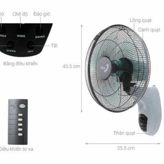 GIẢM 40% QUẠT ĐIỀU KHIỂN TREO TƯỜNG ASIA(THANH LÝ,CHÍNH HÃNG)
