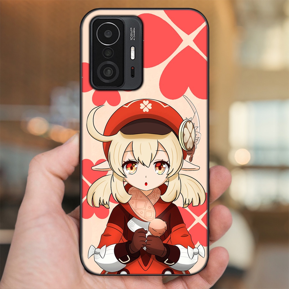 Ốp lưng Xiaomi 11T viền đen in hình Klee Genshin Impact