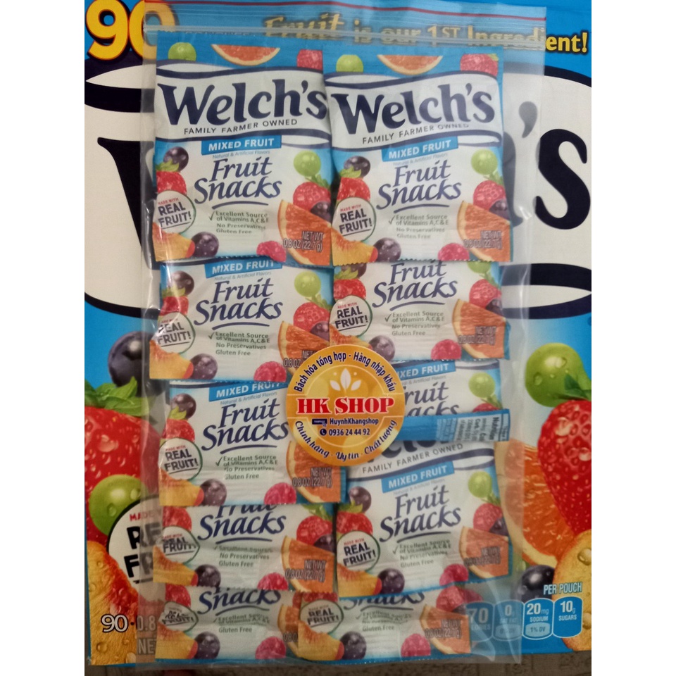 [Tách lẻ] Kẹo Dẻo Trái Cây Welch's Mixed Fruit