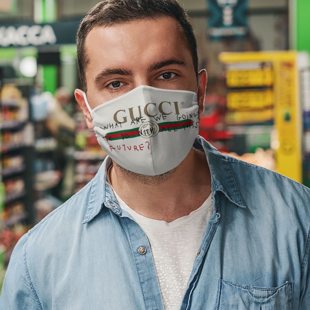 Khẩu Trang In Hình 3D Đẹp G.U.C.C.I_35 SoInk Vải Cotton 100%, Kháng Khuẩn, Không Đau Tai, Dễ Thở Dành cho Nam Nữ