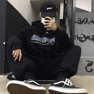 Áo hoodie lông cừu in họa tiết thời trang dễ phối đồ