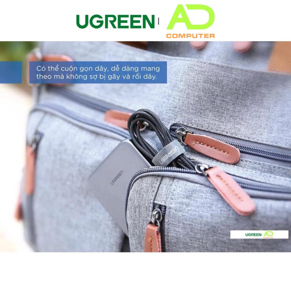 Dây dán tiên lợi Velcro làm gọn dây sạc, dây tai nghe,... UGREEN 50370 - Hàng phân phối chính hãng