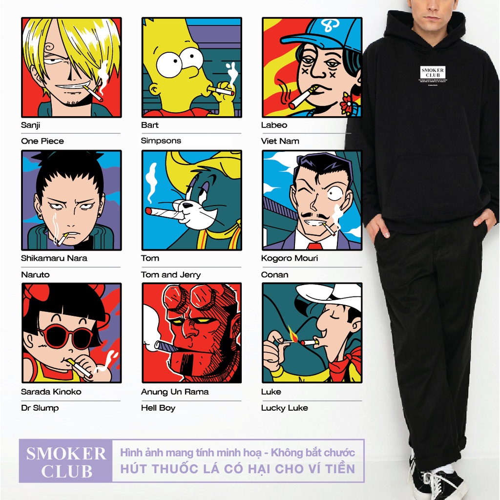 LB46 Áo nỉ, áo hoodie, áo sweater, SmokerClub, local brand Labeo, áo dáng oversize | BigBuy360 - bigbuy360.vn