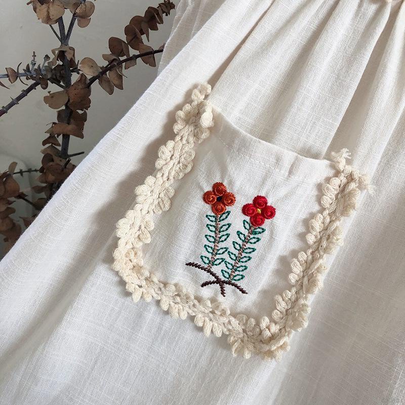 Đầm Tay Cánh Tiên Thêu Họa Tiết Cổ Điển Thời Trang Mùa Hè Cho Bé Gái