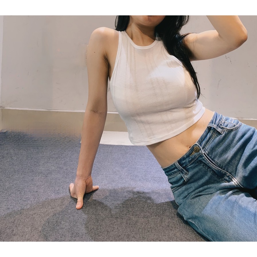 ⭐️Xả Hàng⭐️ Áo Croptop nữ chất cotton, áo ba lỗ cộc tay nữ vải co giãn 4 chiều.