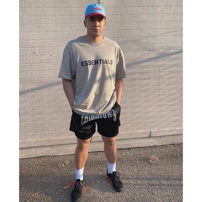 Áo thun tay lỡ Essentials chữ in nổi xám ghi , áo thun nam nữ unisex,Cocmer_vn | BigBuy360 - bigbuy360.vn