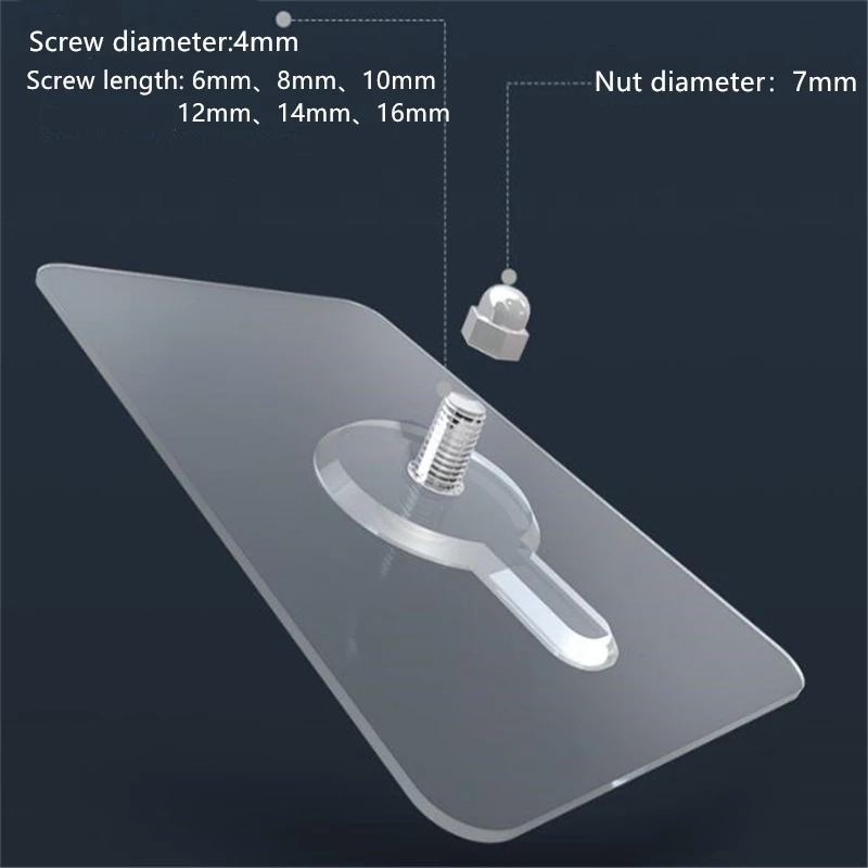 Móc dán tường trong suốt treo vật dụng tiện lợi cho gia đình