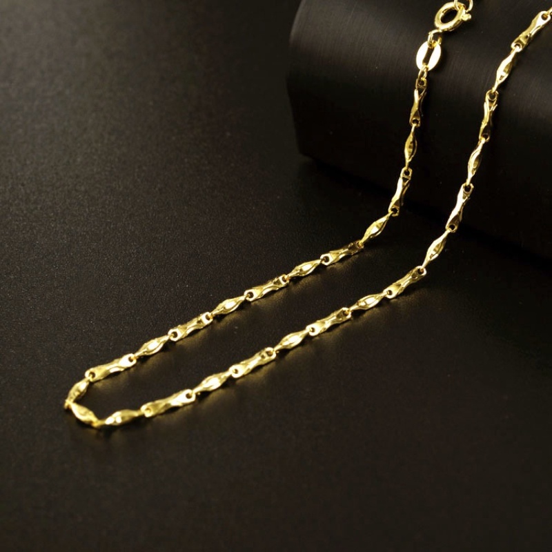 6 kiểu Dây chuyền vàng 18K 100% Thật S925 bạc sterling Vòng cổ Thiết kế / Chiều dài Khác nhau Dây chuyền mạ vàng Dây chuyền nữ trang sức Quà tặng