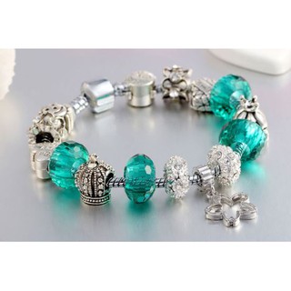Vòng tay charm hoa pha lê siêu đẹp