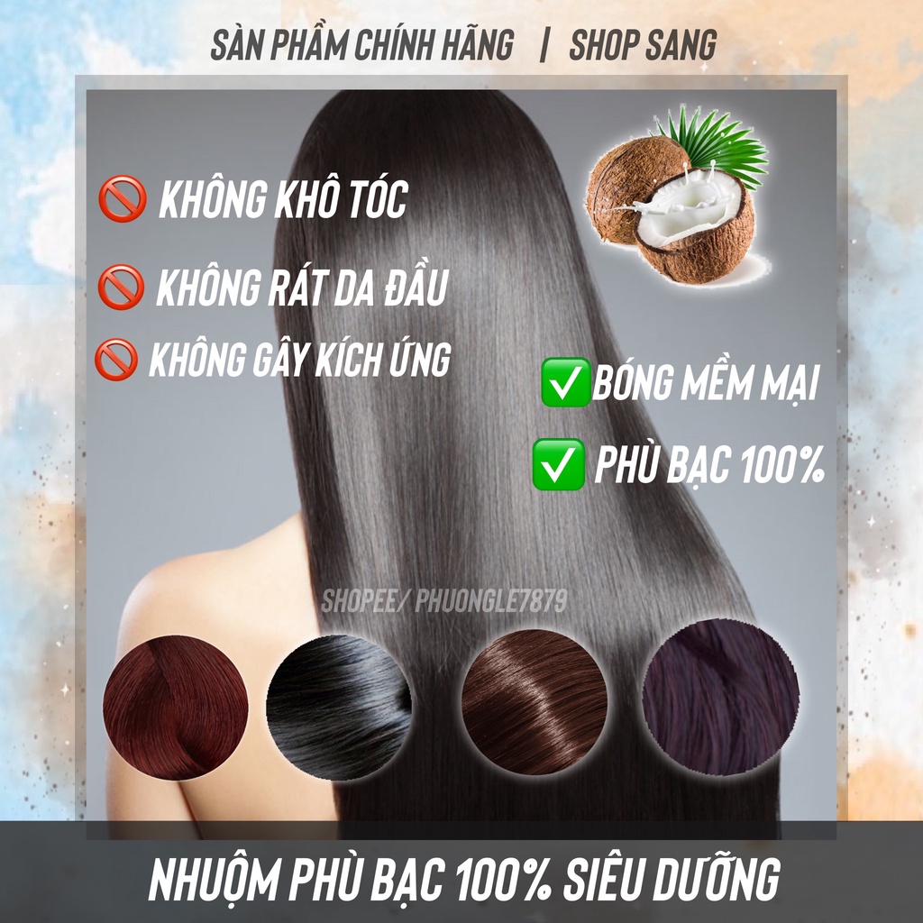 Nhuộm phủ bạc 16 Power chiết xuất tinh dầu dừa chuẩn Salon