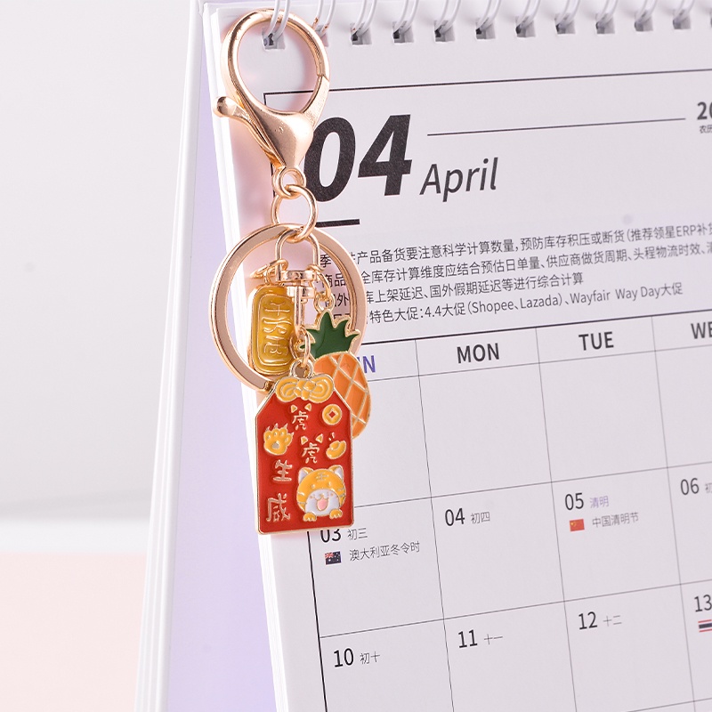 Móc Khóa Hình Phi Hành Gia Trái Cây Nhiều Màu Dễ Thương 6 Kiểu Lựa Chọn