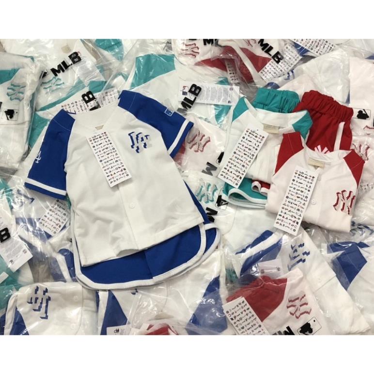 Đồ bộ bé trai từ 10-35kg bộ cộc tay bóng chày NY năng động cho bé