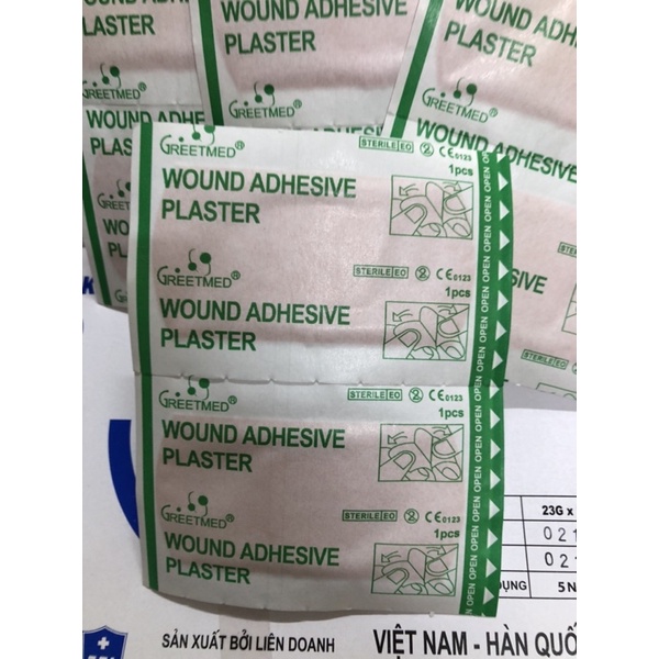 ❤ Hộp 100 miếng Băng dán cá nhân bản lớn GREETMED 72 x 38mm BĂNG DÁN VẾT THƯƠNG CÓ GẠC BẢN LỚN 72mm x 38mm