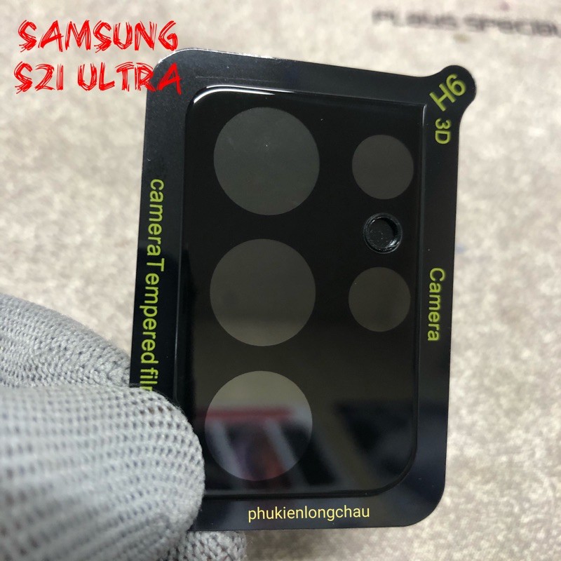 Miếng Dán Cường Lực Bảo Vệ Cụm Camera 3D Samsung S21 Ultra