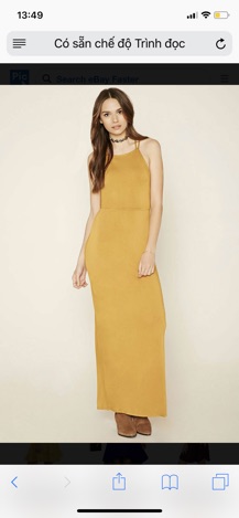 Váy đầm maxi hở lưng hãng forever 21 authentic