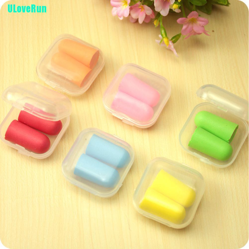 1 Cặp Nút Bịt Tai Chống Ồn Bằng Xốp Mềm Màu Kẹo
