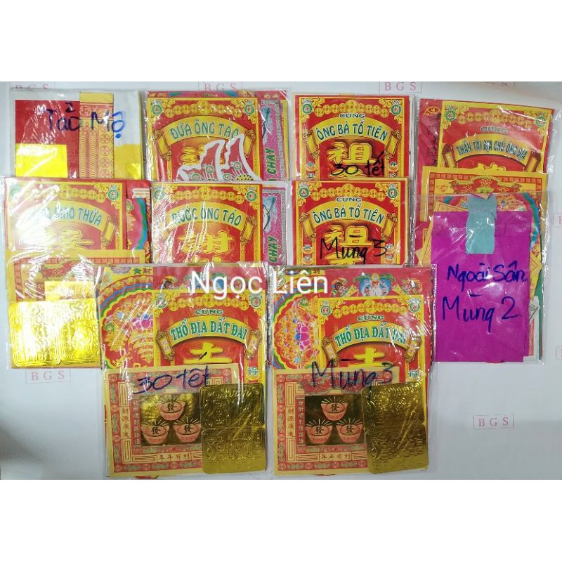 Giấy cúng Tết - trọn bộ các ngày cúng Tết [10 phần]