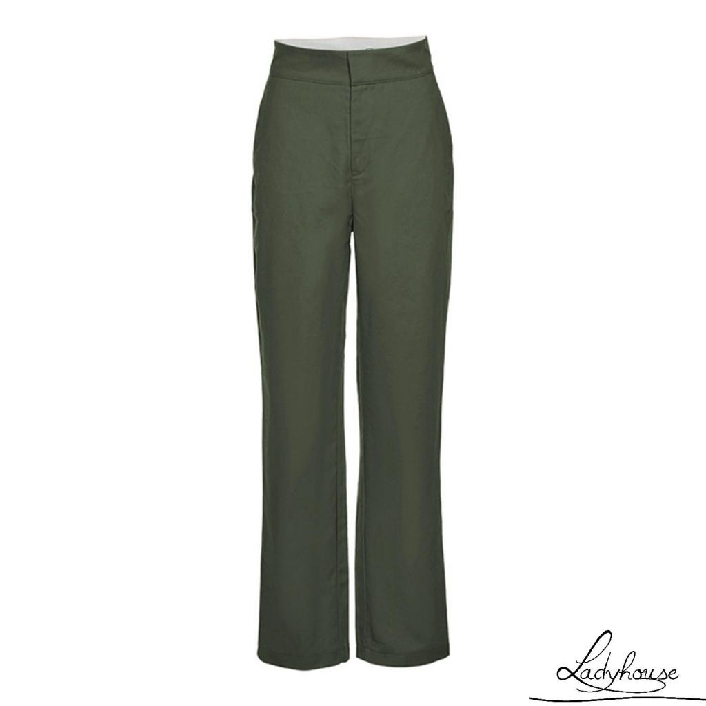 Quần Dài Thể Thao Lưng Thấp Có Túi Màu Sắc Độc Đáo Cho Nữ