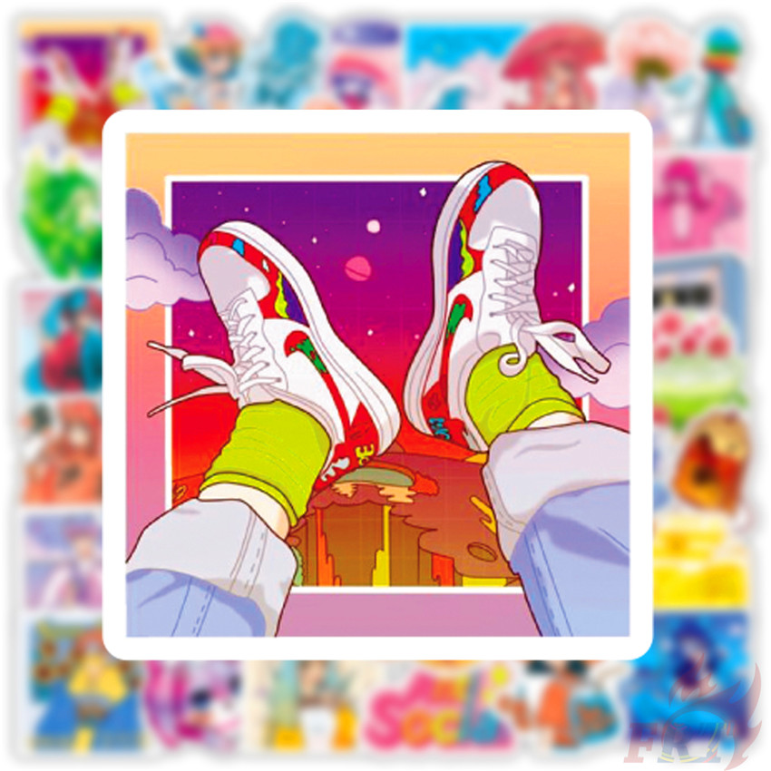 ❉ Harajuku Colorful Crystal Girl Stickers ❉ 50Pcs/Set Waterproof DIY Fashion Decals Doodle Stickers