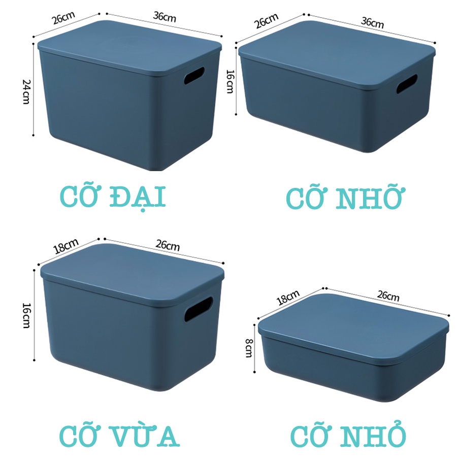 Hộp Đựng Đồ Quần Áo, Mỹ Phẩm, Đồ Lót Đa Năng Có Tay Cầm Có Nắp Nhiều Màu Tiện Dụng Cao Cấp Q002