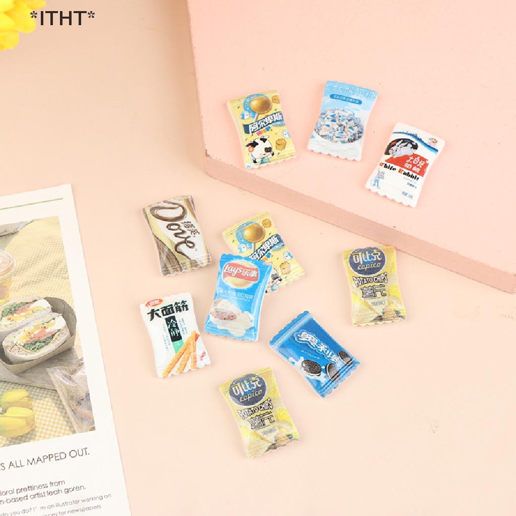 Set 10 Đồ Chơi Mô Hình Bánh Kẹo Khoai Tây Chiên Mini Cho Nhà Búp Bê