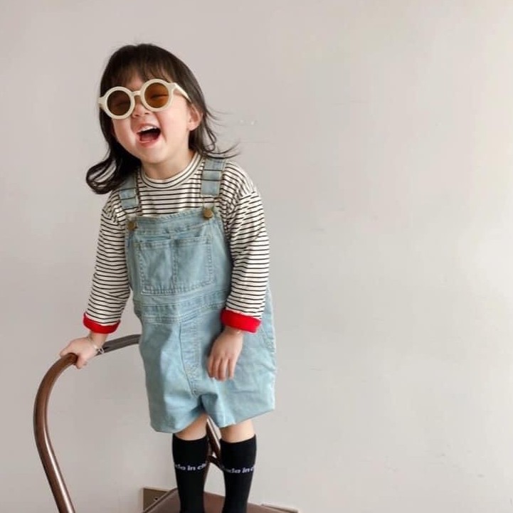 Kính Mát Gọng Tròn Màu Trơn Thiết Kế Đáng Yêu Cho Bé