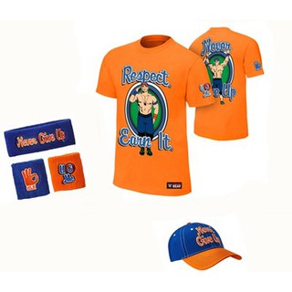 Combo Áo + Mũ + Băng Tay John Cena "Respect Earn It" cam