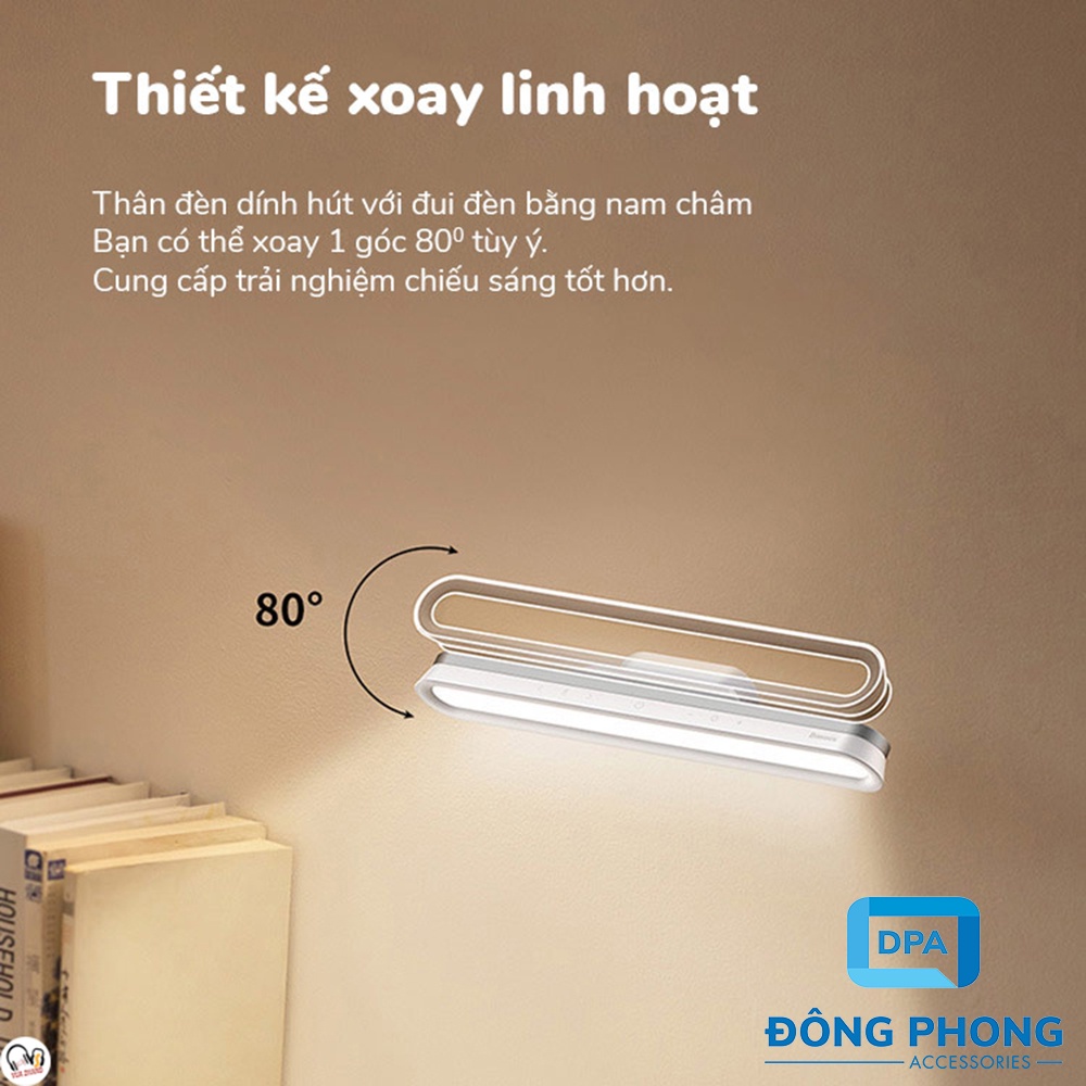 Đèn Led Treo Tường, Bàn Học Chống Mỏi Mắt Đa Năng Baseus Charging Desk Lamp Pro Chính Hãng