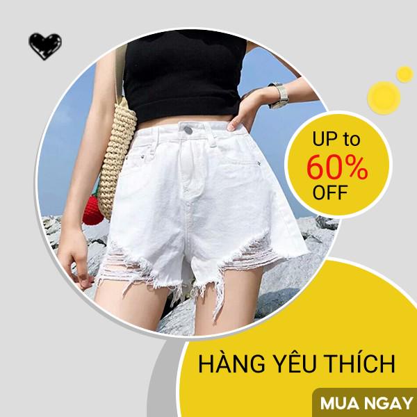 Quần Jeans Đùi Trắng Rách Bigsize Vải VNXK QJ1054
