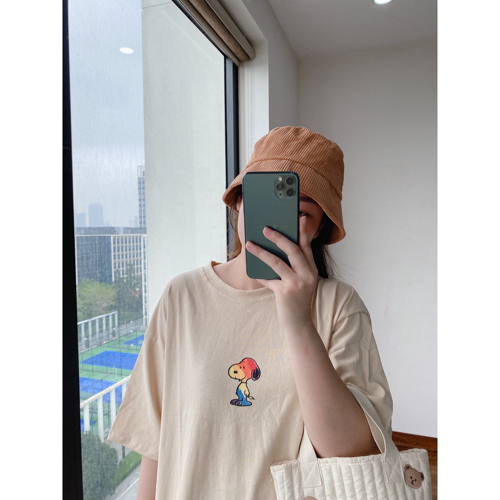 Áo Thun 3158 Cún Cầu Vồng PEONYB Nữ [FREESHIP]  Phông form rộng tay lỡ oversize in hình vintage hàn quốc Ulzzang