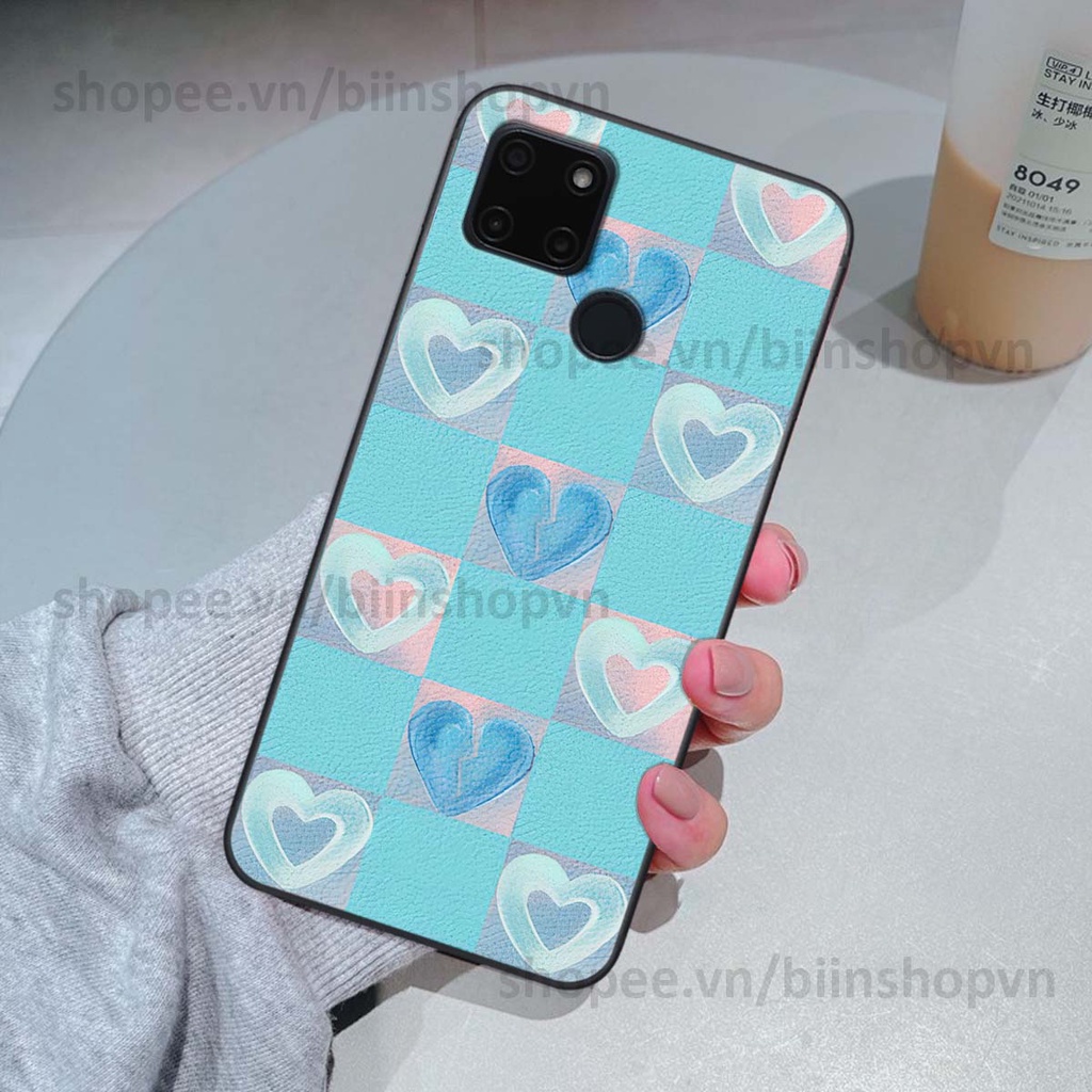 Ốp Realme C20 / C21Y caro trái tim nhiều màu sắc, đầy cá tính, khẳng định phong cách