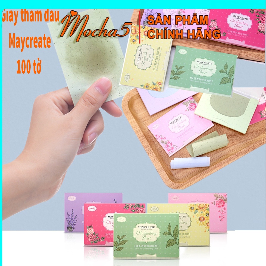 Giấy thấm dầu MAYCREATE sạch bã nhờn, ngăn ngừa mụn 100 tờ | WebRaoVat - webraovat.net.vn