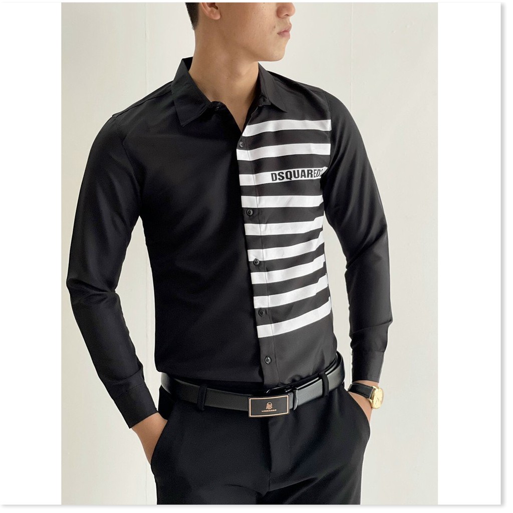 SƠ MI NAM KẺ SỌC 2 MÀU HÀN QUỐC THỜI TRANG KOKO MI