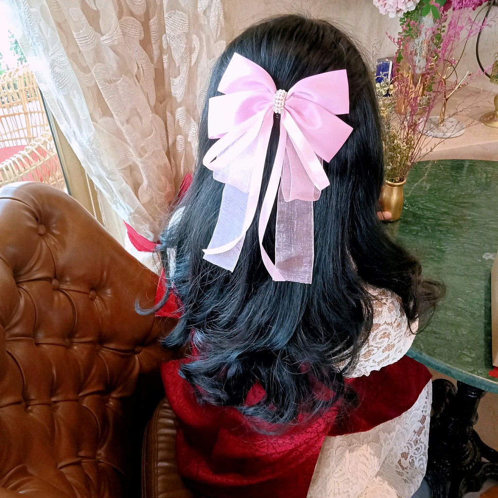 Kẹp tóc nơ 🎀 Kẹp tóc nơ tiểu thư xinh xắn cho nữ