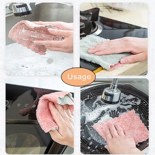 Khăn lau chén dĩa sợi microfiber 25*25cm thấm hút tốt