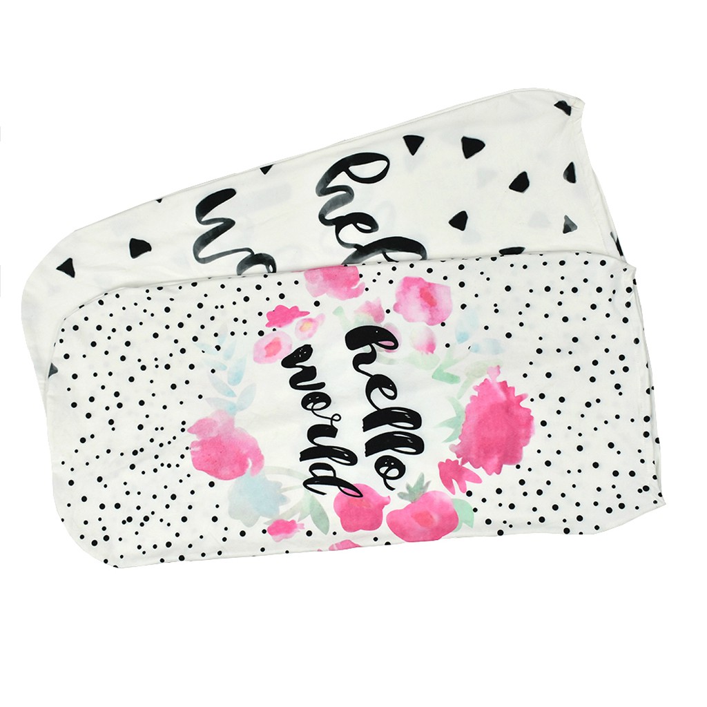 Túi ngủ chấm bi in chữ và băng đô xinh xắn cho bé