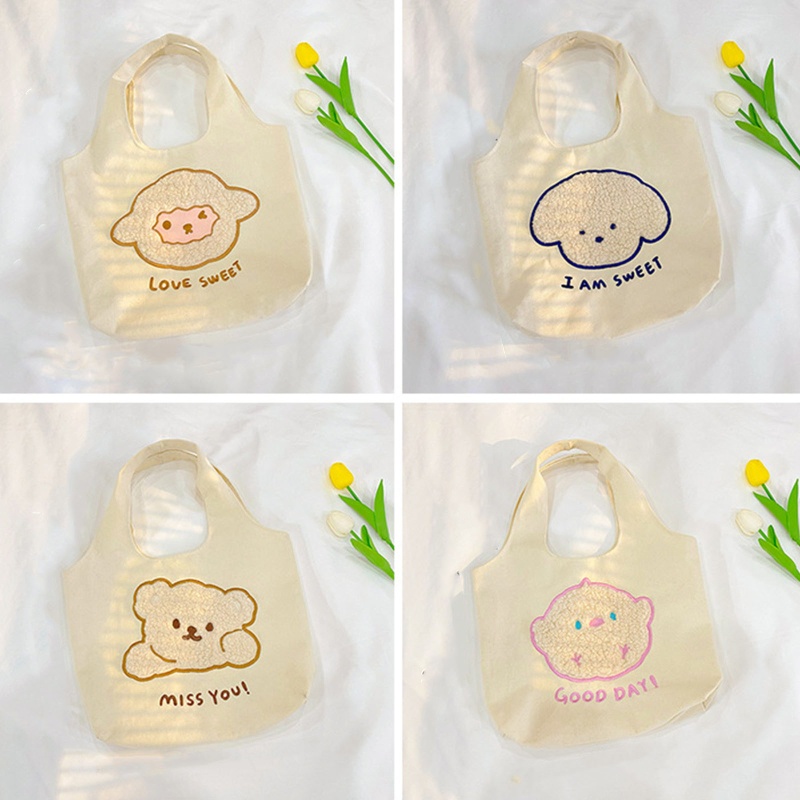 Túi Xách Canvas Họa Tiết Dễ Thương Cho Nữ