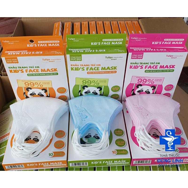 Khẩu trang Tulips 3d trẻ em Chính hãng sử dụng công nghệ dập nhật (Kids Face mask 3d ) | BigBuy360 - bigbuy360.vn