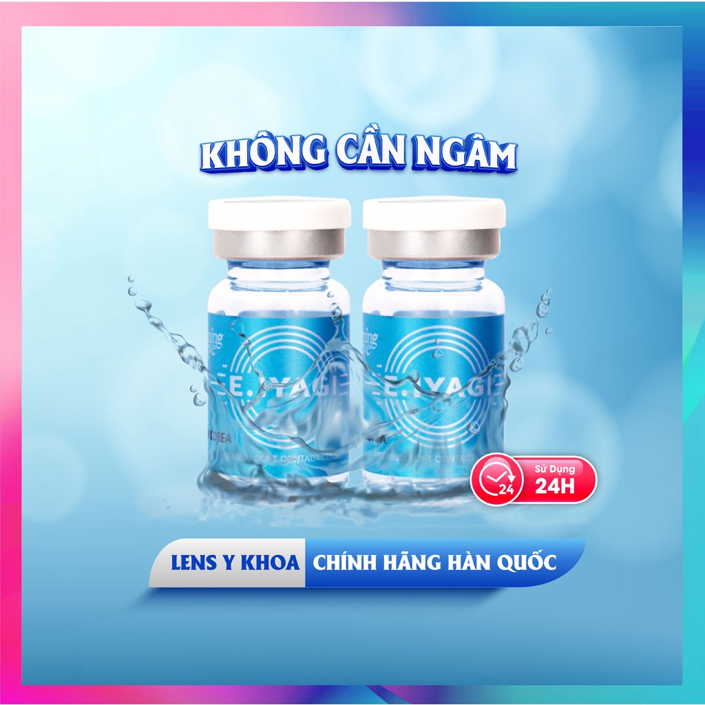 [LENS KHÔNG CẦN NGÂM] EYEIYAGI AQUA PURE Trong suốt cận 24H PREMIUM SILICONE HYDROGEL | Anti UV | Chính hãng HÀN QUỐC