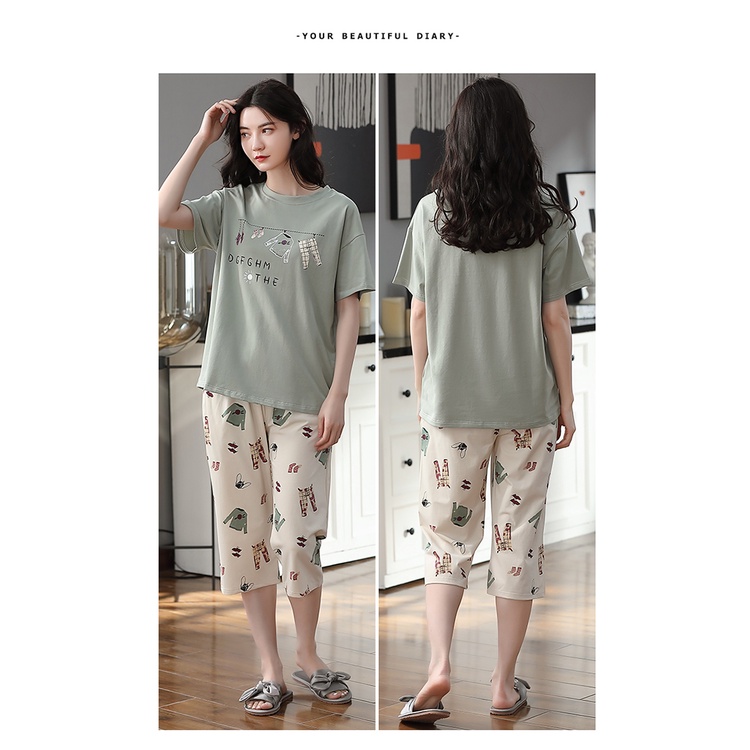 Đồ mặc nhà nữ đáng yêu chất cotton 100% BA5013 | BigBuy360 - bigbuy360.vn
