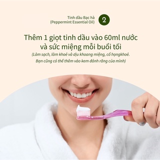 Tinh dầu bạc hà 100ml, hương thơm tươi mát, dễ chịu, tỉnh táo, chiết xuất từ thiên nhiên