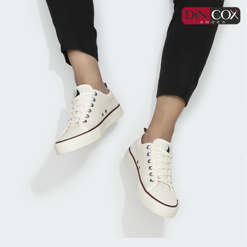 [Giày Việt Chính Hãng] Giày Vải Trắng Nam Cox Shoes C40 White/Red/Black