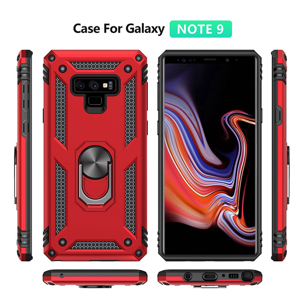 Ốp điện thoại PC cứng kèm vòng khuyên đỡ chống sốc cho SAMSUNG GALAXY NOTE 9 8