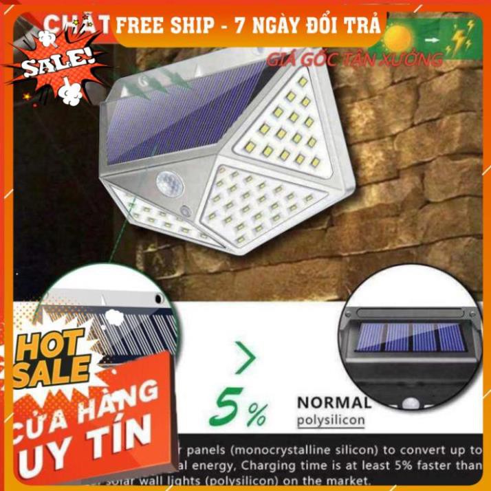 Đèn Năng Lượng Mặt Trời - Đèn LED 100 bóng Siêu Sáng, Siêu Bền Chống Chịu Mưa Gió