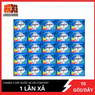 COMBO 5 dây Nước xả vải Comfort 1 lần xả [50 gói]