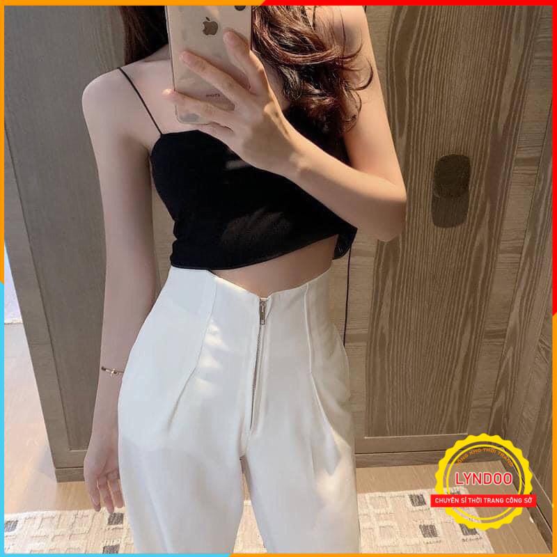 Quần baggy nữ ống rộng cạp liền 💖 𝑭𝑹𝑬𝑬𝑺𝑯𝑰𝑷 💖 Quần baggy ống rộng suông khóa trước hack dáng cực đẹp | BigBuy360 - bigbuy360.vn