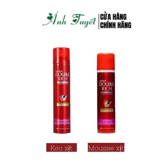 Keo/ Mousse xịt giữ nếp tóc Double Rich Hair Spray 170ml
