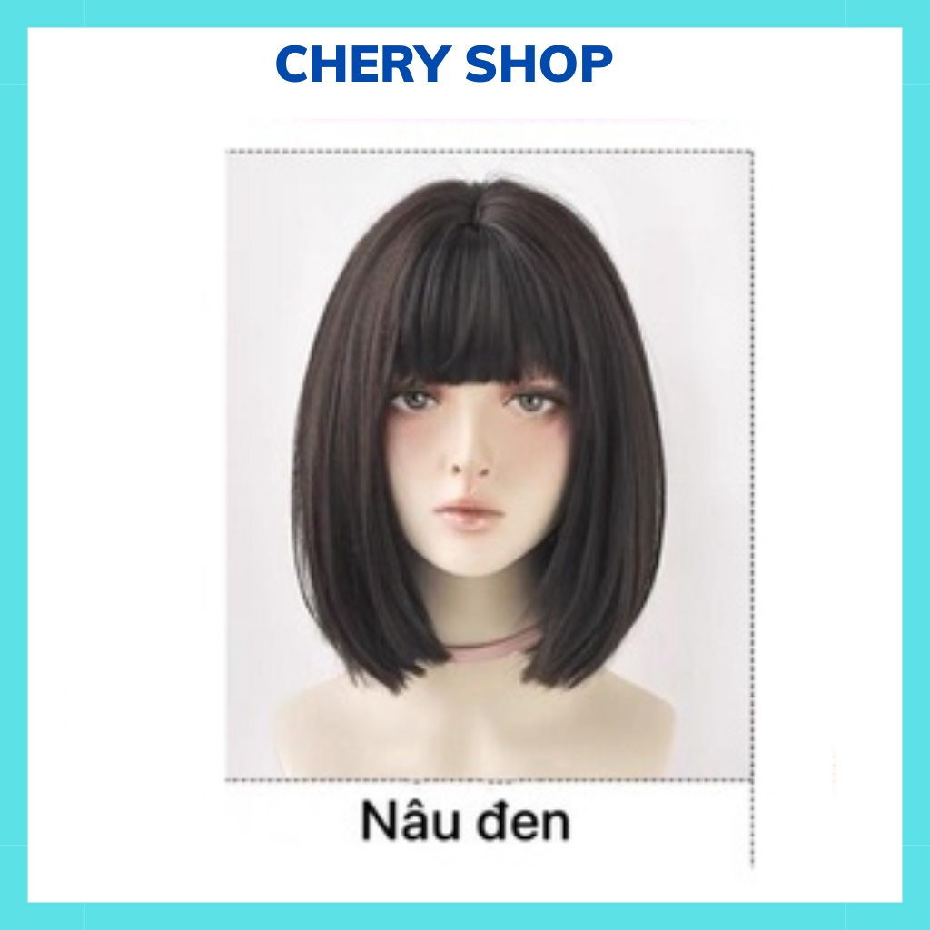 Tóc giả nữ nguyên đầu vic đuôi ngang tặng kèm lưới trùm wig mã ML171