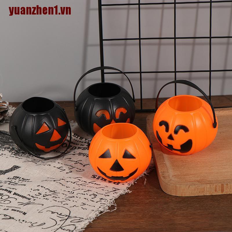 Xô Nhựa Đựng Bí Ngô Trang Trí Halloween Yuanzhen1